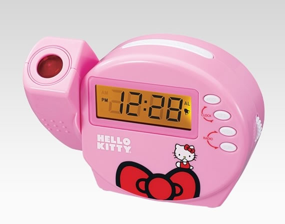 Wake up to Kitty with the Hello Kitty Projection Alarm Clock Hello Kitty Projection Alarm Clock 1 Wake up to Kitty with the Hello Kitty Projection Alarm Clock