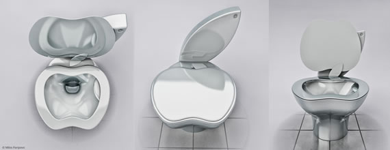 Туалет в форме Apple: оставайтесь стильным во всем, что вы делаете