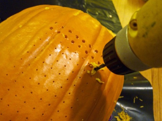 pumpktris 3 550x412 Pumpktris: The Pumpkin on which you can play Tetris