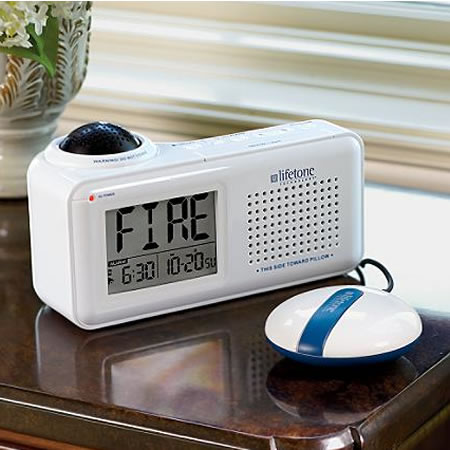 The Lifetone Bedside Fire Alarm Clock to ensure you wake up on time Bedside Fire Alarm The Lifetone Bedside Fire Alarm Clock to ensure you wake up on time