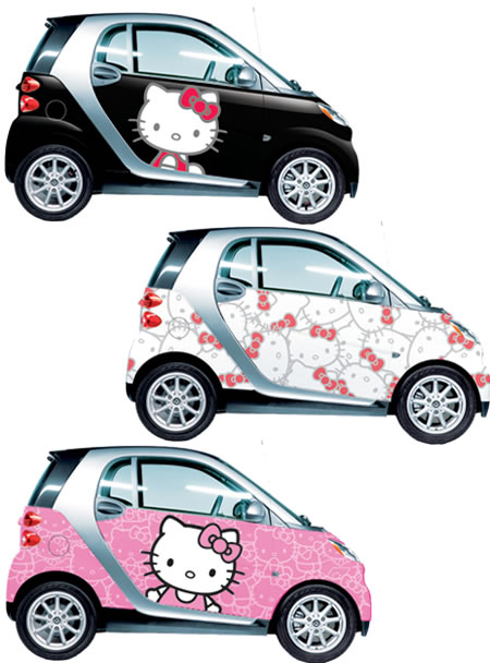 Hello Kitty Smartcars Cruise around in Hello Kitty Smartcars