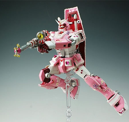 Pink Gundam with shiny stones is adorable Pink Gundam 2 Pink Gundam with shiny stones is adorable