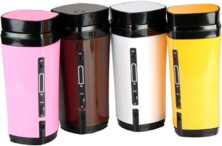 USB Coffee Cup USB Coffee Cup heats and Stirs your Cuppa Coffee!