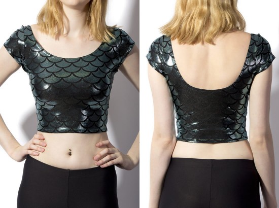 Look like Ariel with Mermaid Crop top mermaid crop top 550x410 Look like Ariel with Mermaid Crop top
