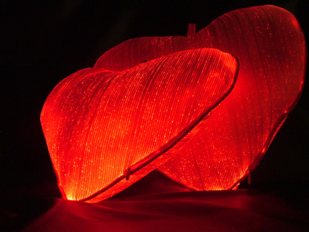 Luminous Fiber Optic Heart Pillow pillow1 Luminous Fiber Optic Heart Pillow