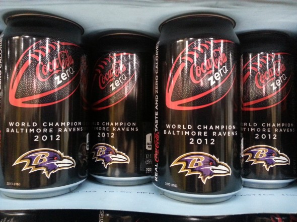 Coco Cola releases special limited edition cans to commemorate the Baltimore Ravens coke ravens can 590x442 Coco Cola releases special limited edition cans to commemorate the Baltimore Ravens