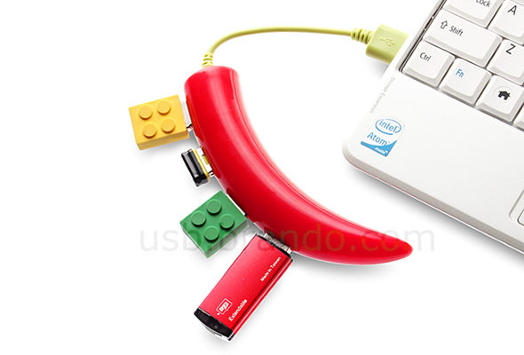 usb chili 1 USB Chili Pepper 4 Port Hub for a Hot Desk