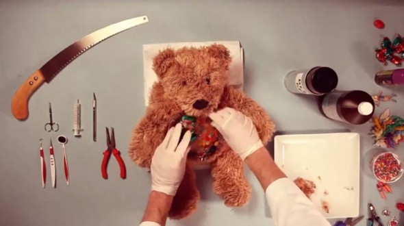 Bizarre video shows a Teddy bear getting operated to rid it of all infections teddy heart surgery 590x330 Bizarre video shows a Teddy bear getting operated to rid it of all infections